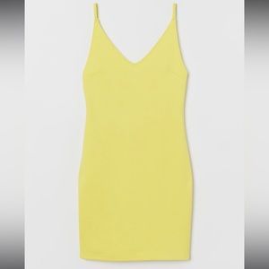 H&M YELLOW LOWBACK BODYCON DRESS